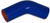 Vibrant Performance 4 Ply Aramid Reinforced 45 Degree Silicone Elbow, 1.5" I.D. x 5" Leg Length - Blue