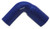 Vibrant Performance 4 Ply Aramid Reinforced 90 Deg. Silicone Transition Elbow Elbow, 3" ID x 4" ID x 4" Leg Length - Blue