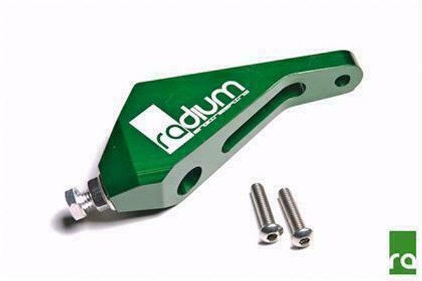 Radium Master Cylinder Brace, FR-S/BRZ/86, Green
Features:
-CNC machined from solid 6061 aluminum
-Black anodized and laser engraved with Radium logo
-Aluminum preload adjustment bolt (will not harm the aluminum MC)
-Stainless steel "easy-on" lock nut
-Stainless steel replacement M6 bolts
Installation uses factory mounting holes and takes just minutes. This brace does not require any cutting, drilling, or modifications to the vehicle. Compatible with all left hand drive FR-S, BRZ, and 86 variations as well as manual and automatic transmission models.