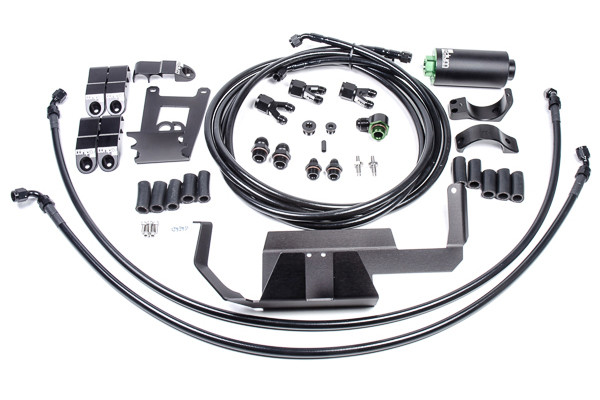 Radium Fuel Hanger Feed Kit, Nissan R35 GT-R, Microglass
INCLUDES
-Fuel Filter (Microglass)
-10AN ORB to 10AN Male Low Profile Fitting
-10AN to 6AN Y-Adapter Fittings (x3)
-Fuel Line Retaining Mounts (x5)
-R35 Filter Heat Shield Bracket
-60mm 2-Piece Filter Clamp
-6AN PTFE Fuel Hoses (x4)
-Stainless Steel Hardware