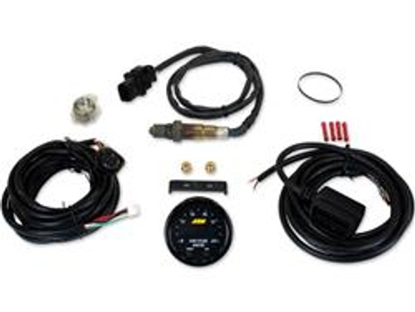 AEM Bosch 4.9LSU wideband UEGO sensor
* Factory-calibrated resistor does not require free-air calibration—but technology allows for free-air calibration as sensor ages, if user desires
* Compatible with vehicle/system voltages up to 16 V
* 0-5 V and RS232 output for data-logging and feedback control
* AEMnet (CANbus) for data-logging and daisy-chaining multiple controllers up to 16 cylinders
* Can display AFR values in hundredths of a percent
* 52mm gauge diameter and slim 0.825 in. gauge depth
* Gauge cup depth only .200 in. deep
* Locking connectors