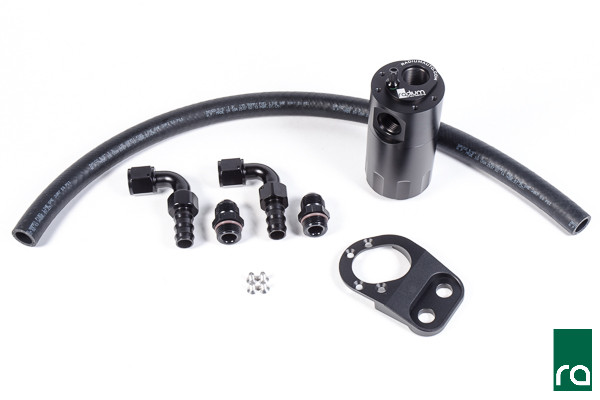 Radium Catch Can Kit, PCV, Fiesta ST
Each kit features the following: 
-Anodized oil catch can with integrated condenser and dipstick
-Anodized aluminum Fiesta specific mounting bracket
-Anodized aluminum -AN adapter fittings and hose ends
-Enough PCV hose for custom applications  
-Stainless steel mounting hardware