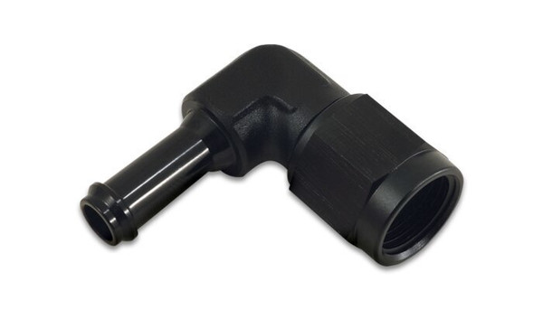 Vibrant Performance Female AN to Hose Barb 90 Degree Adapter, AN Size: -8; Barb Size: 3/8"