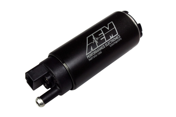 AEM 340lph High Flow In-Tank Fuel Pump (Offset Inlet, Inline) . 340lph@43psi. Includes Fuel Pump, installation instructions, wiring harness, pre filter, internal fuel hose & clamps, end cap and rubber buffer sleeve. Included hardware is not application specific.
Designed for high output naturally aspirated and forced induction EFI vehicles
In tank design
Tested to flow 340 lph @ 40 PSI
39mm diameter fits most applications
Offset inlet design eases installation
Each pump individually tested
For gasoline vehicles
Kit includes fuel pump, rubber sleeve and end caps, pre filter, hose, clamps and flying lead