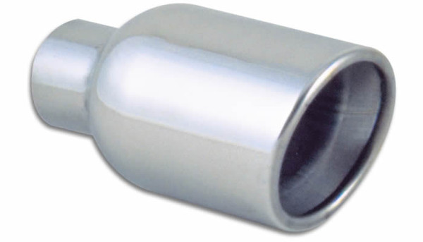 Vibrant Performance Weld-on Exhaust Tips 4" Round Stainless Steel Tip (Double Wall, Angle Cut)