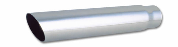 Vibrant Performance Exhaust Tips Weld-on 3" Round Stainless Steel Tip (Single Wall, Angle Cut) - 2.5" inlet, 18" long