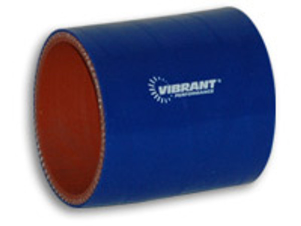 Vibrant Performance 4 Ply Aramid Reinforced Silicone Hose Coupling, 1.75" I.D. x 3" Long - Blue