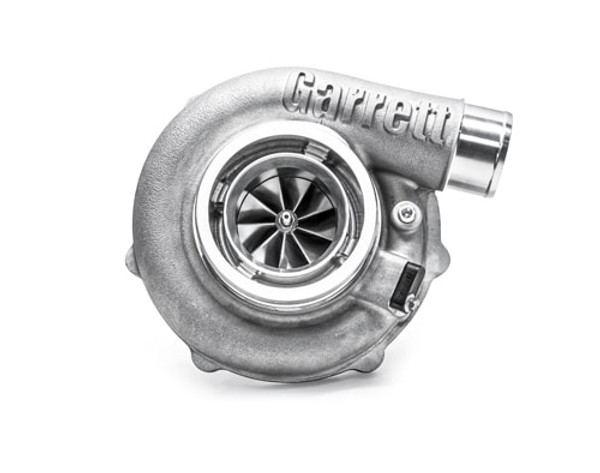 Turbo G30-770 (A/R 0.83 V band/V band) - Reverse Rotation
The G-Series G30-770 turbocharger is compatible with 2.0L – 3.5L engine displacements and capable of producing up to 770 horsepower. G Series 30 turbochargers are highly efficient and will outflow all comparable products on the market.

Garret G Series compressor aerodynamics for maximum horsepower. Fully machined speed sensor and pressure ports. New turbine wheel aero for increased efficiency and flow. Stainless steel turbine housings. Water fittings & oil restrictor included.

Compressor side: TRIM 65 A/R 0.72. Compressor Air Inlet: Hose 4.00" (101.60mm). Compressor Air Outlet: Hose 2.00" (51.15mm). Turbine side: TRIM 84 A/R 0.83