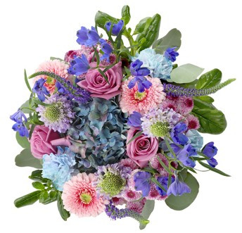 Lavender Waves Farm Fresh Bouquet | Hydrangea, Roses & Delphinium