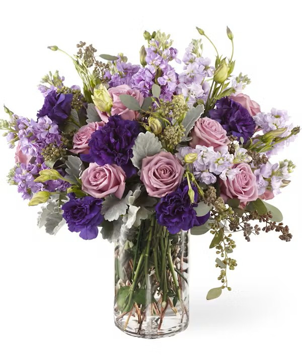 花 Bebe bloom Bloom Baby Bloom Vase Arrangement – Lavender & Purple Roses