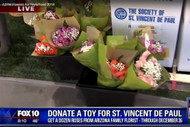 Flowers for Toy/Food Donation Drive