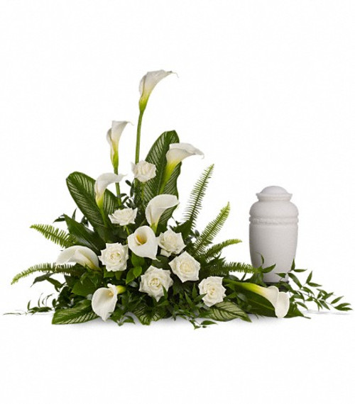 Stately Lilies Cremation Tribute