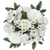 Evergreen Frost bouquet with white roses, white carnations, mums, lilies, and evergreens in Phoenix AZ