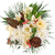 Northwoods winter bouquet with white flowers and evergreens — Phoenix AZ