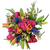 Bright Horizon farm fresh bouquet with hot pink spray roses yellow tulips orange asiatic lilies peach hypericum and purple statice – flower delivery Phoenix Arizona