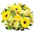 Luz de Sol Farm Fresh Bouquet with yellow gerbera daisies roses and green button mums Phoenix