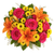 Viva Bloom Farm Fresh Bouquet with hot pink roses, orange lilies, yellow Viking poms, and eucalyptus in Phoenix Arizona