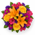 Island Pop Farm Fresh Bouquet with yellow roses, orange lilies, hot pink alstroemeria, and purple blooms in Phoenix Arizona
