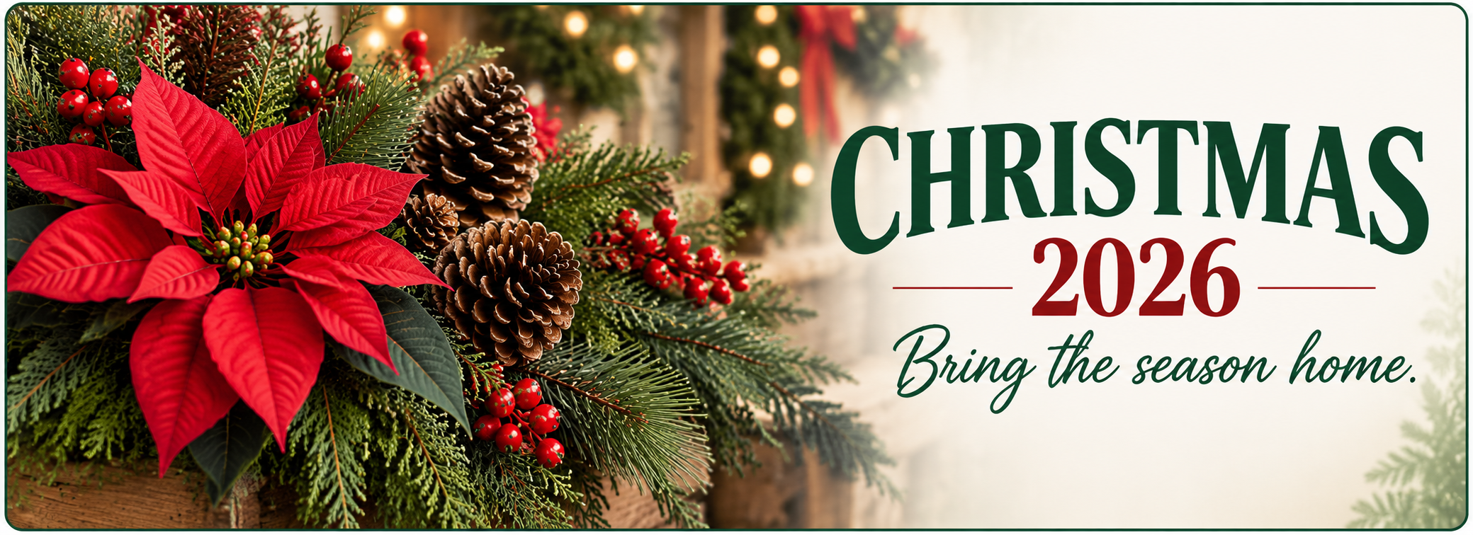 Christmas flowers and holiday greenery at Arizona Flower Market in Phoenix