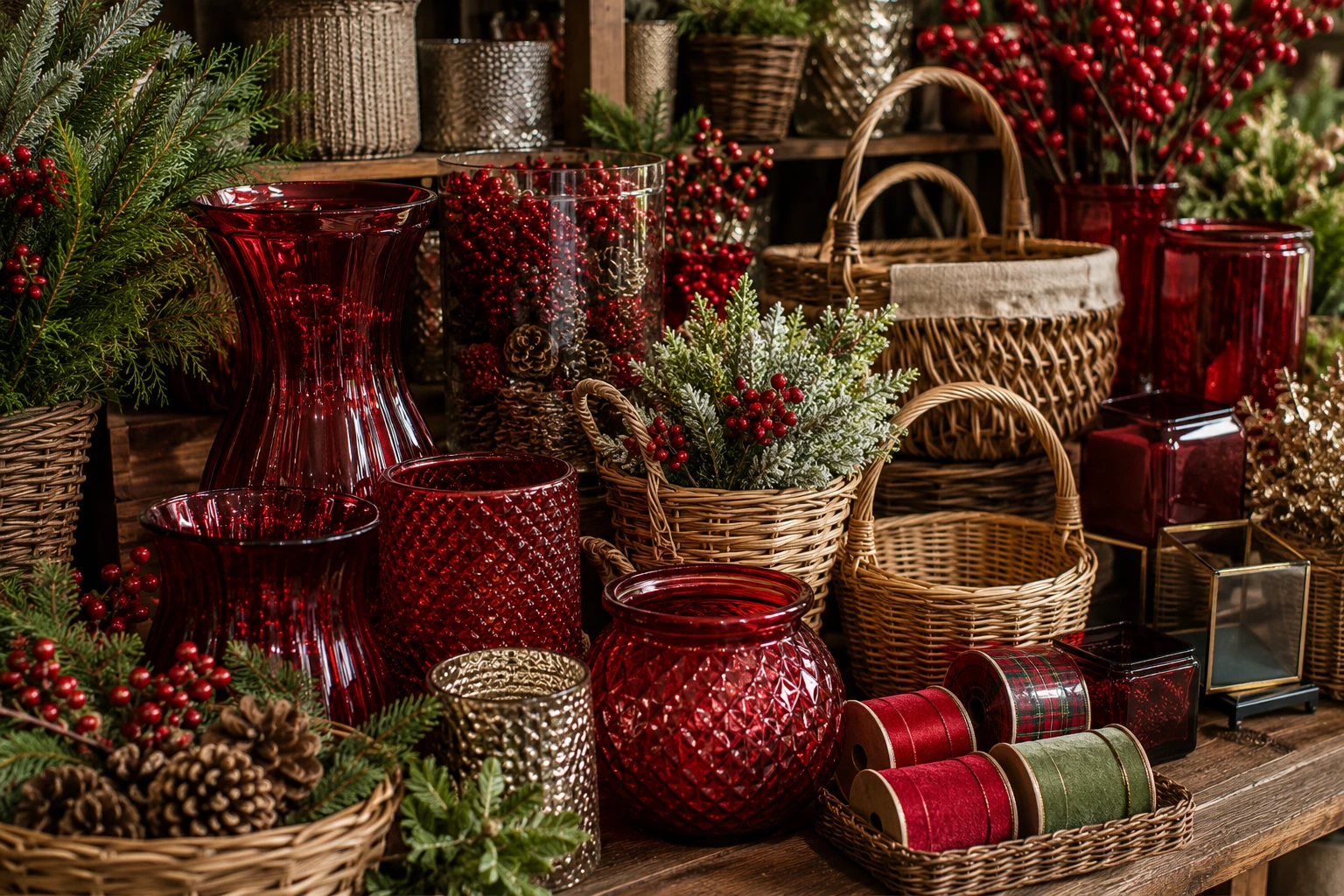 Wholesale Christmas floral hardgoods and containers
