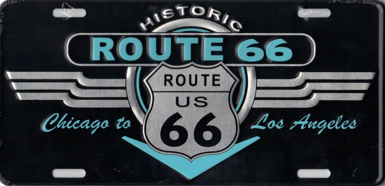 Retro Route 66 License Plate - The Original Route 66 Gift Shop