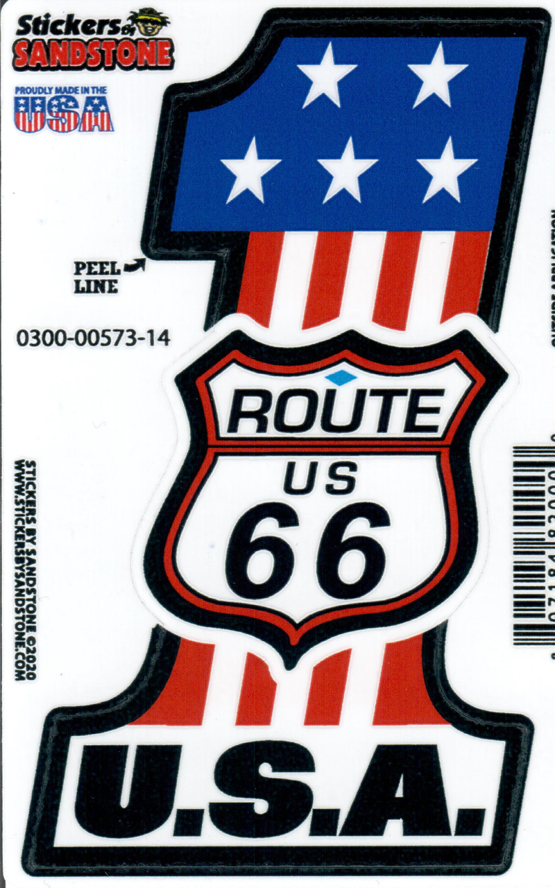 No. 1 USA Rt. 66 Sticker