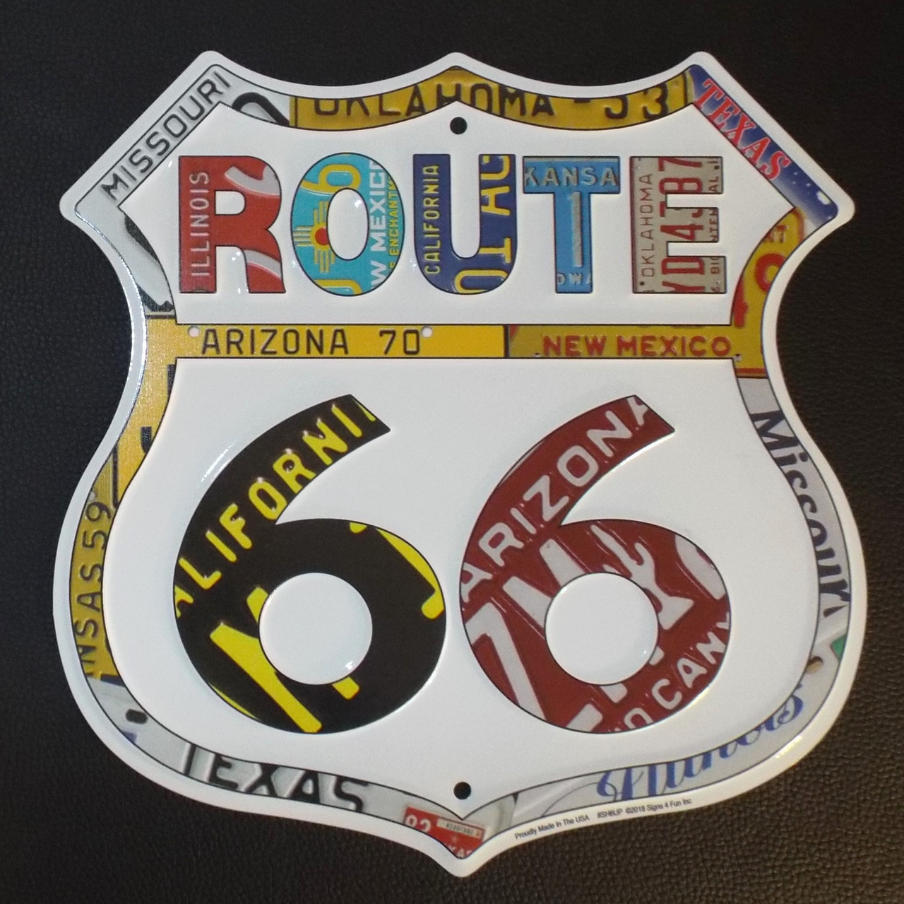 ROUTE66 ペナントプレート License Plate Border 66 Shield - The Original Route 66 Gift Shop