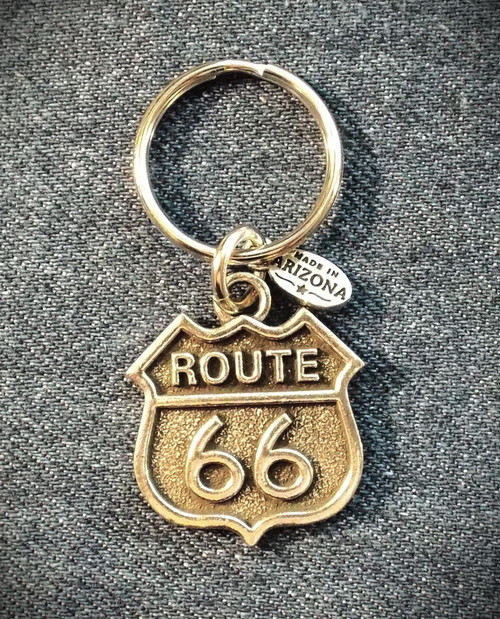 Route 66 Pewter Key Chain