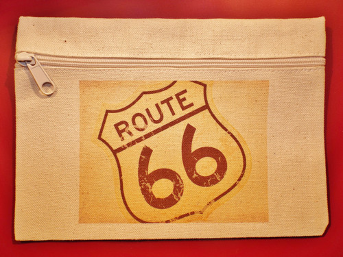 Route 66 Canvas Cosmetic Bag Made in the USA