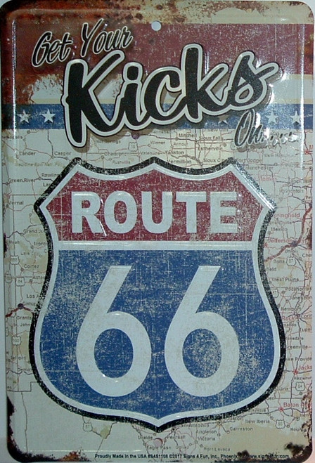 Nummernschild Route 66 Get Your Kicks 30x15cm USA License Plate Blechschild 
