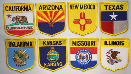 The State Flag Patch Set of Route 66