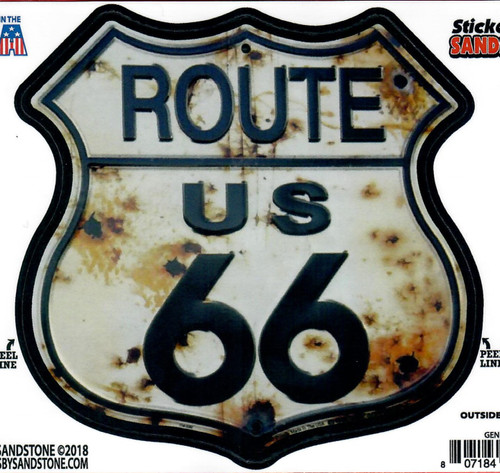 Bullet Route 66 Shield Sticker