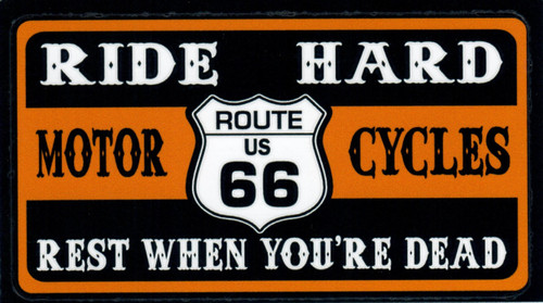 Ride Hard Route 66 Sticker