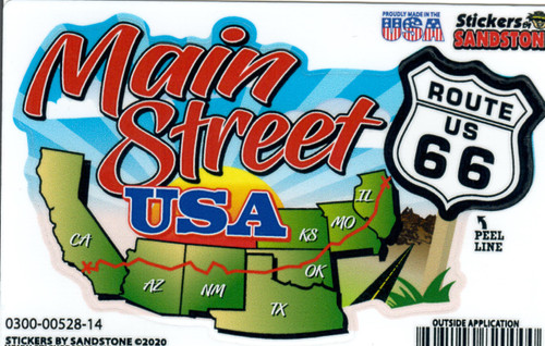 New Main Street Map Sticker