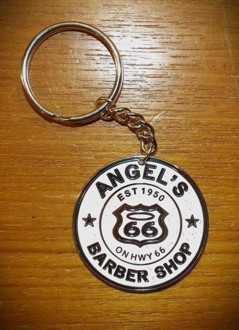Angel's Barber Shop Key Chain