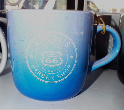 Angel's Barber Shop Blue Ombre Mug