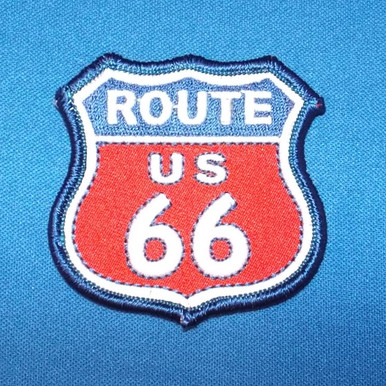 Red White & Blue Route 66 Patch - The Original Route 66 Gift Shop