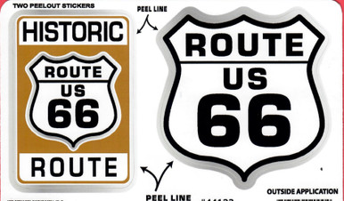 Original and Historic Route 66 Sticker Set - The Original Route 66