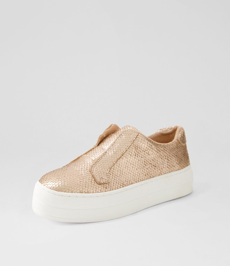 rose gold platform sneakers