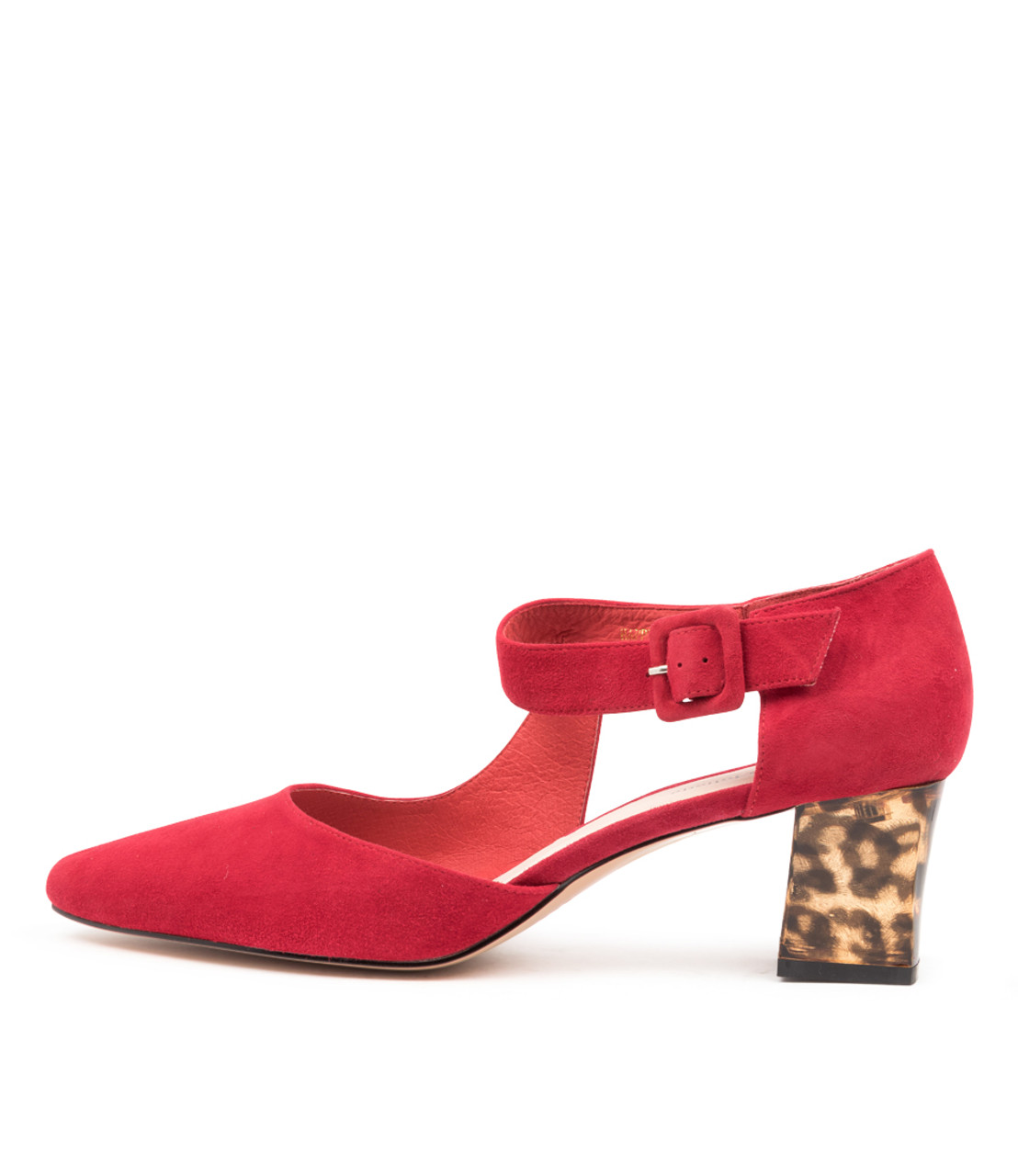 red statement heels