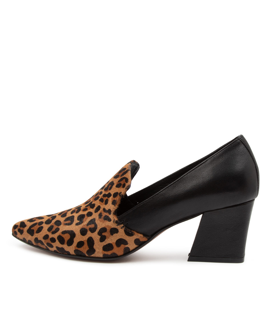 leopard pony hair heels