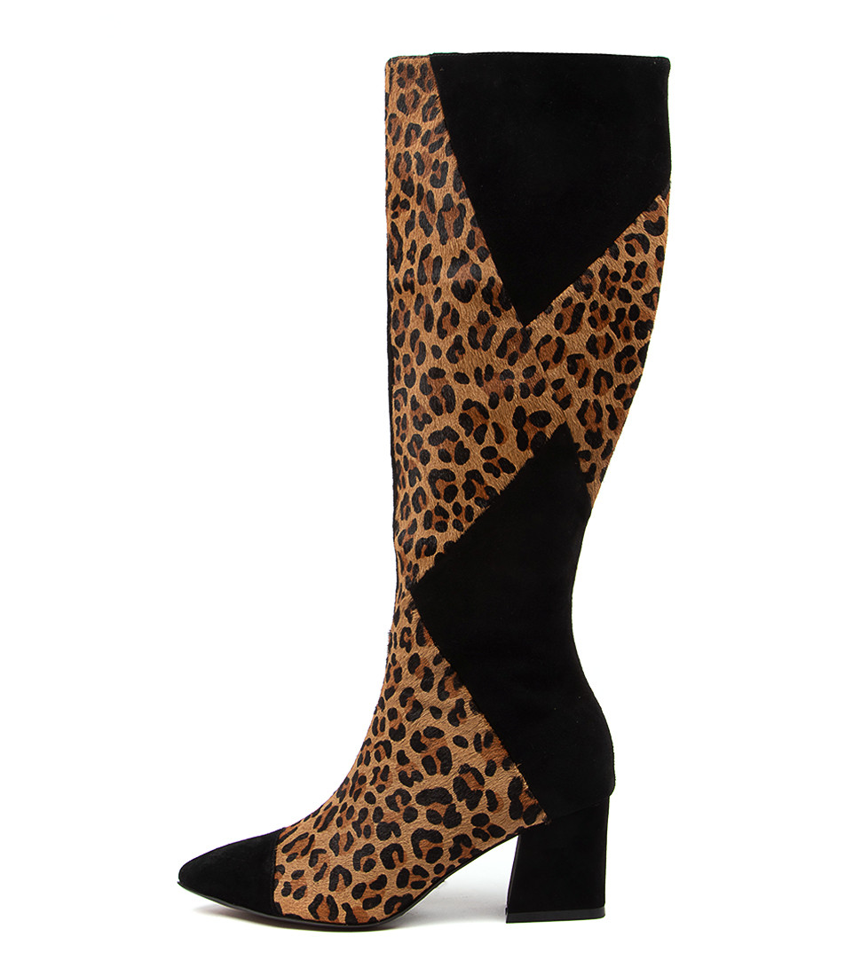 leopard pony hair heels
