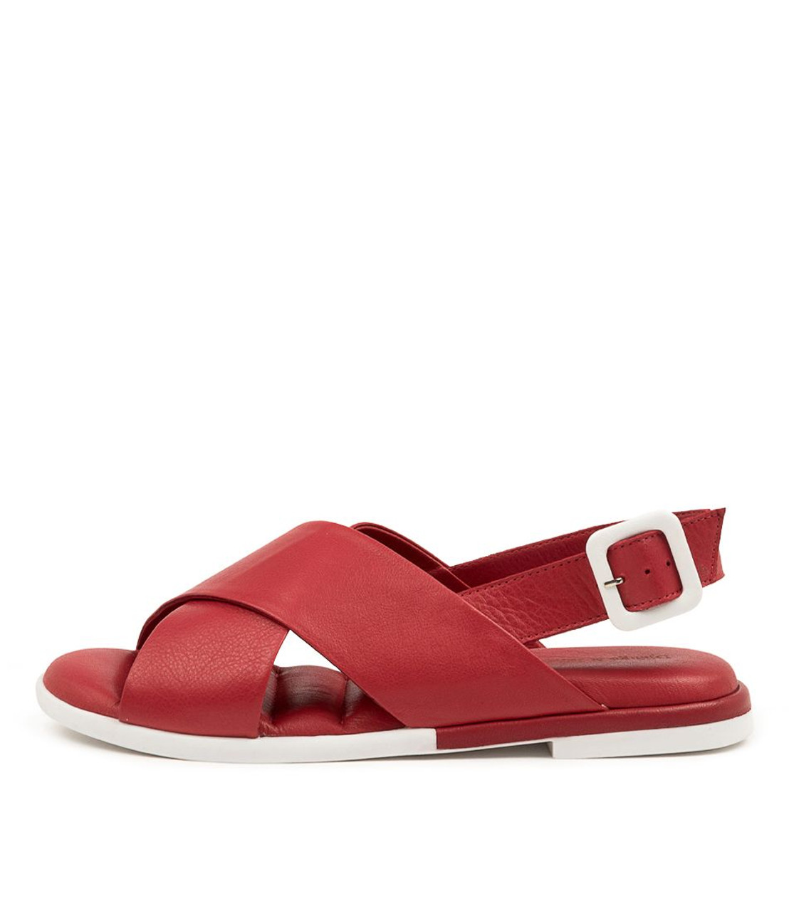 Balmain Moneta Sandals Patent Leather Red | Strappy Sandal