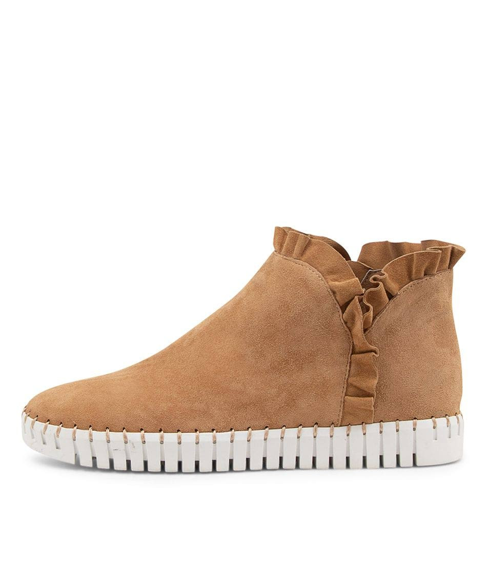 suede sneaker booties