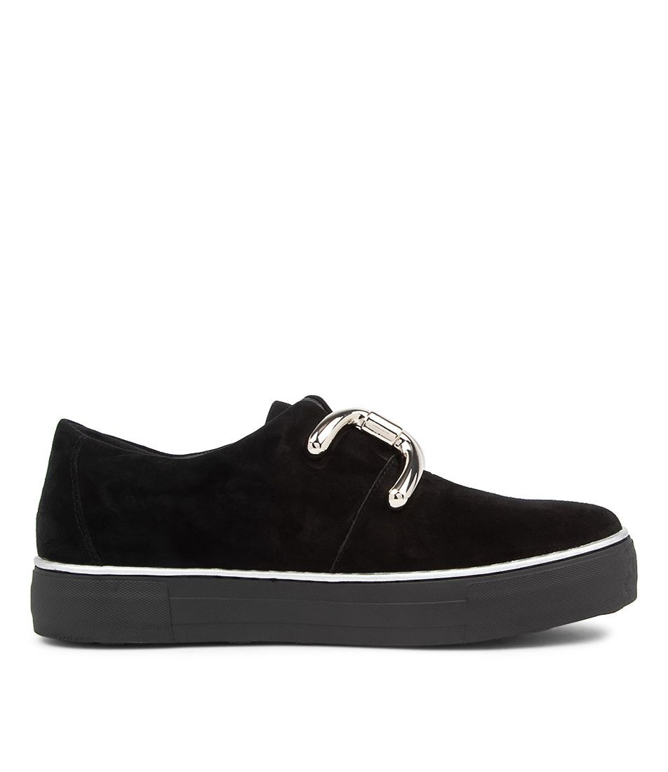 black suede sneakers