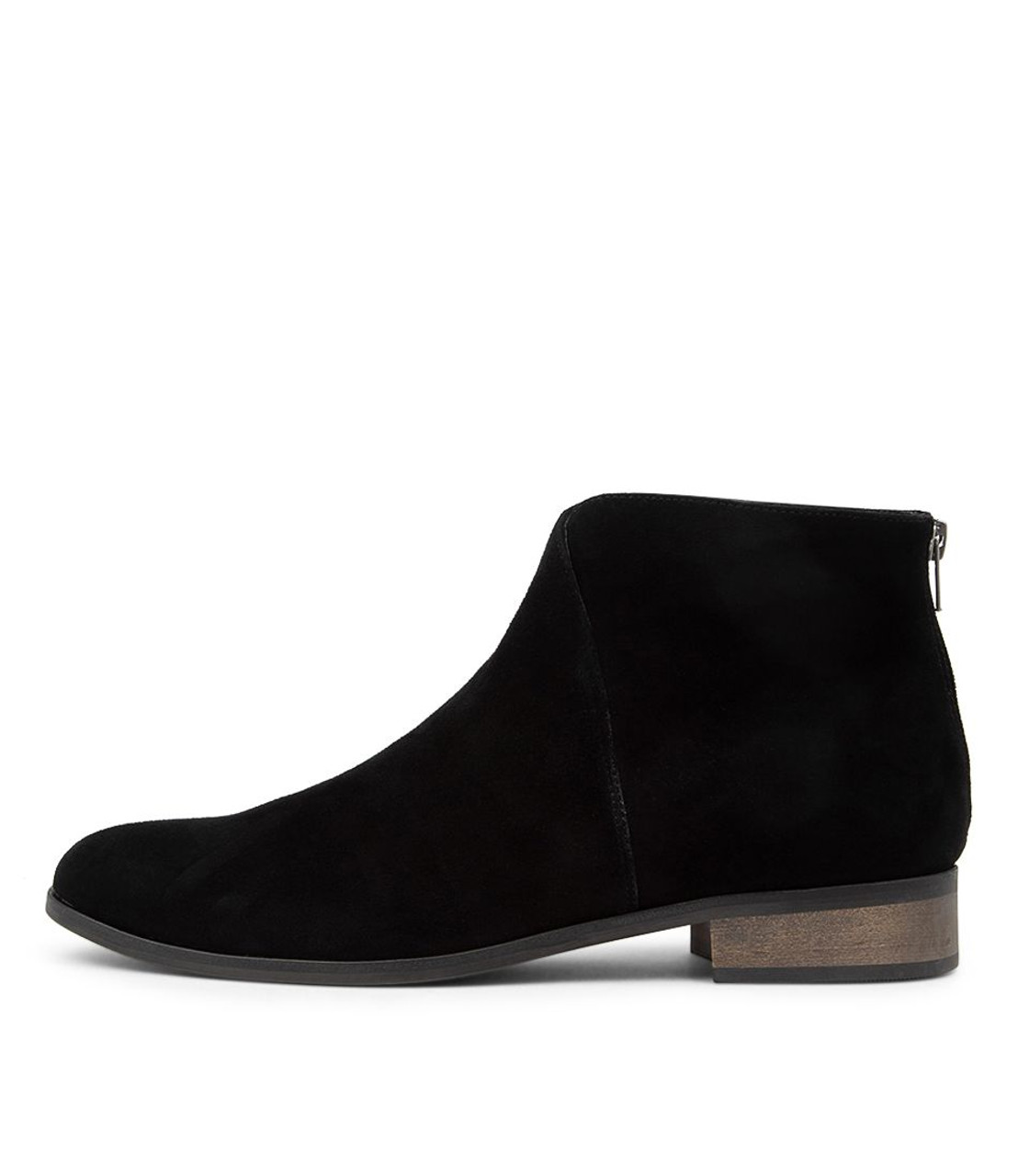 ladies flat black suede boots