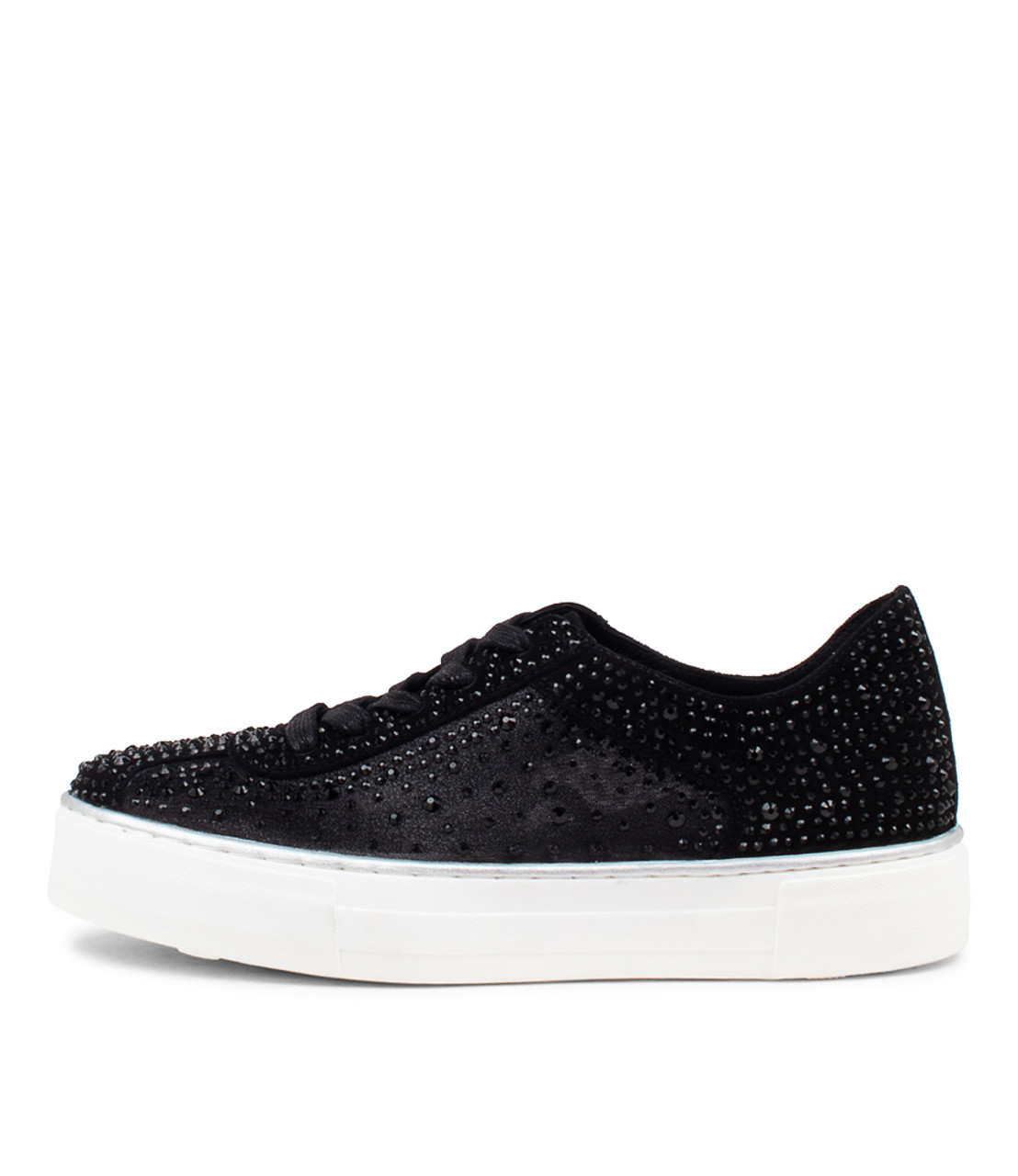 Women's Designer Black Suede Sneakers - Run Away