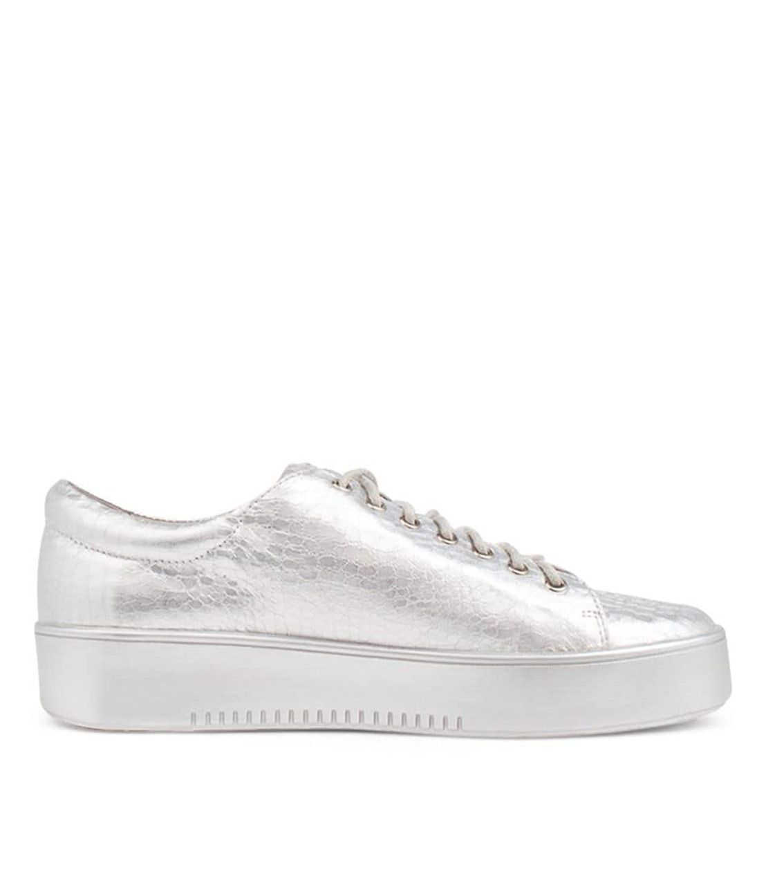 Laila Silver Leather Sneakers - Django and Juliette