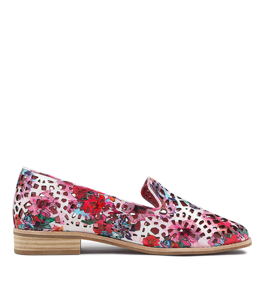 Adaring Poppy Print Leather Loafers - Django and Juliette