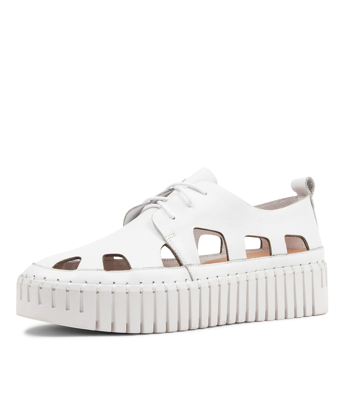 Bahar White Leather Sneakers - Django and Juliette